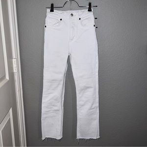 Zara White Straight Leg Jeans